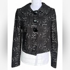 Milly cropped lace cotton jacket